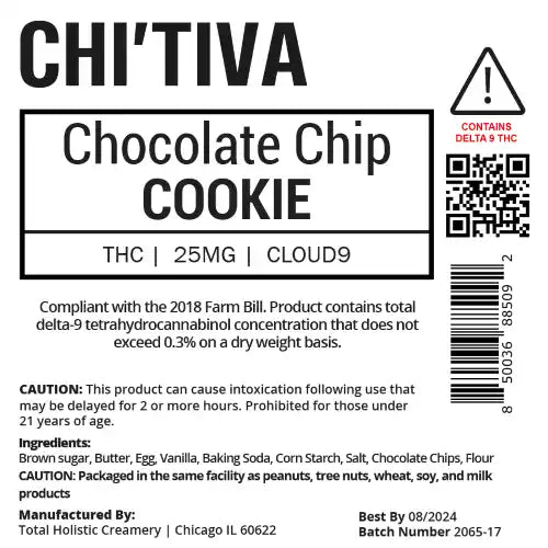 Chitiva's Chocolate Chip Cookies: Cloud 9 (25 mg)