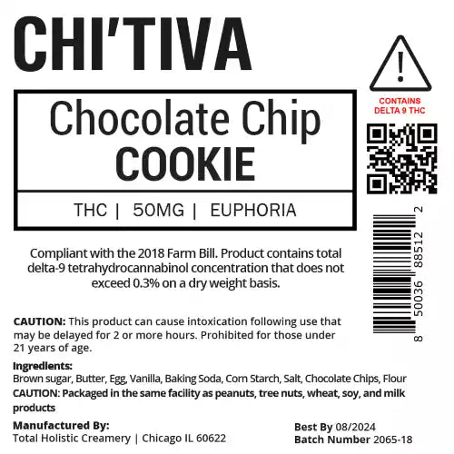 Chitiva's Chocolate Chip Cookie: Euphoria (50 mg)