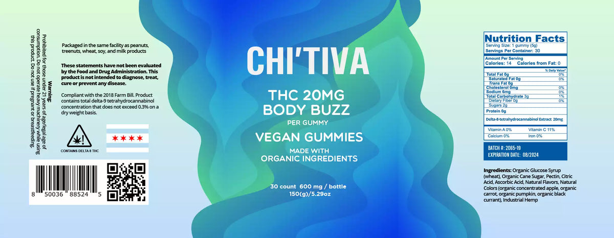 Chitiva Gummy Jar β Body Buzz (30ct | 20mg THC Each)