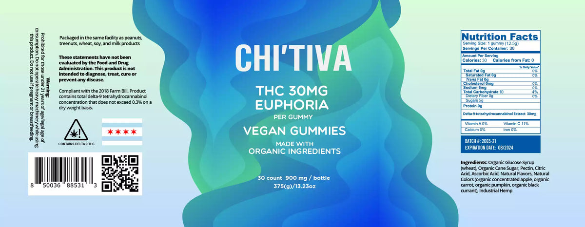 Chitiva Gummy Jar β Euphoria (30ct | 30mg THC Each)