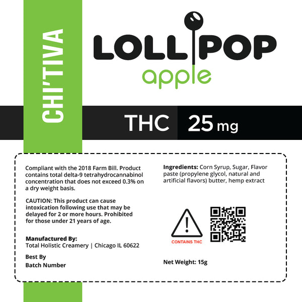 Chef's Lollipop - 25 mg - Apple