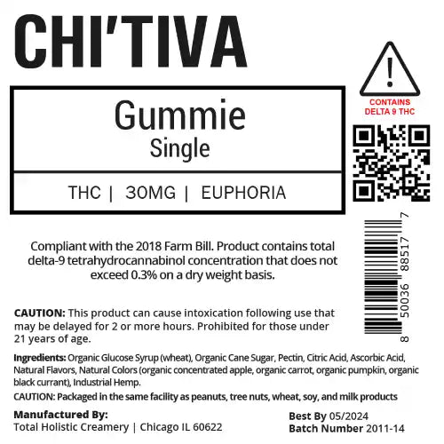 Chi'Tiva Gummy Single - Euphoria - 30 mg