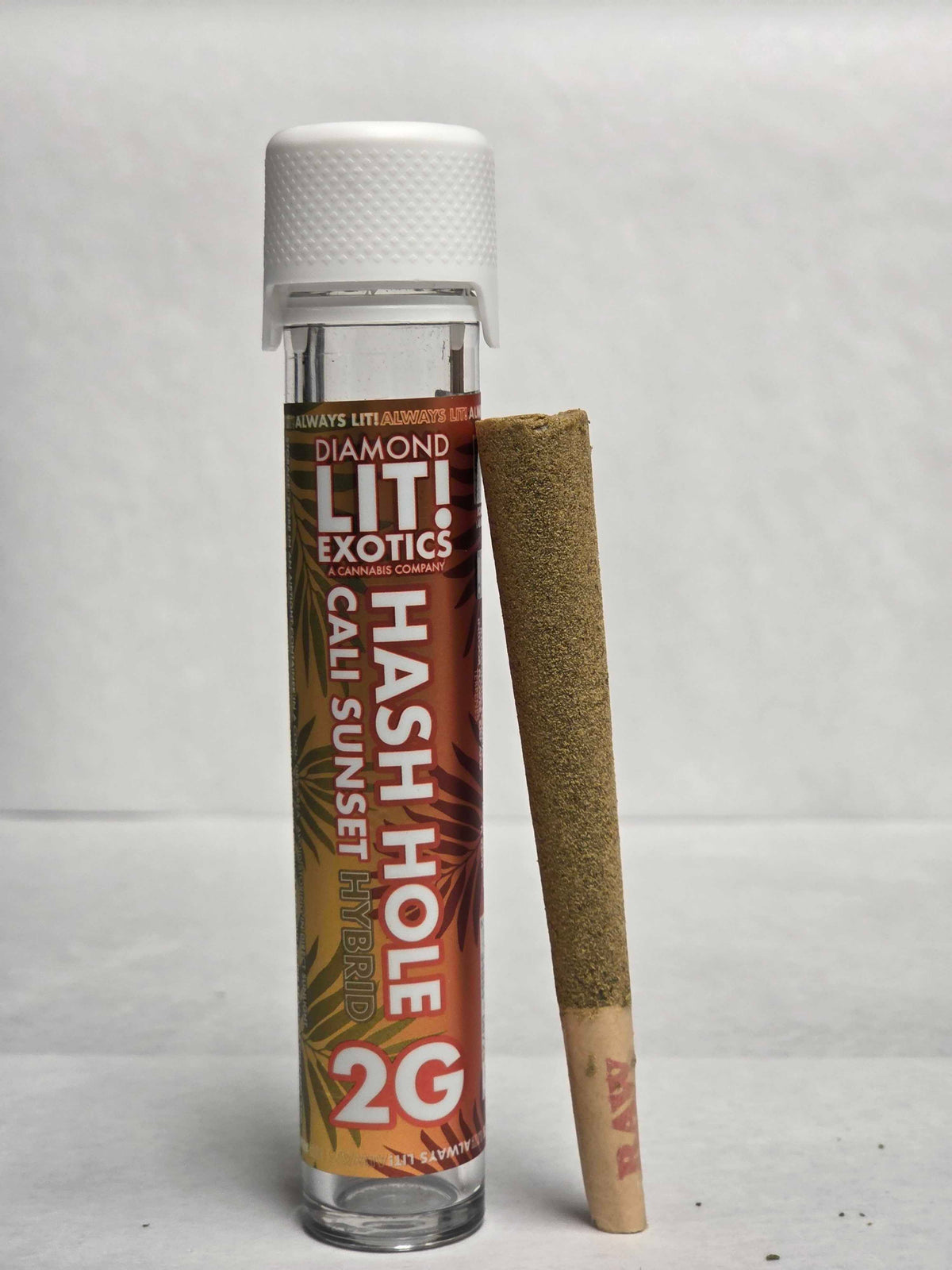 Diamond Lit! Exotics - Hash Hole 2g Pre-Roll: Cali Sunset