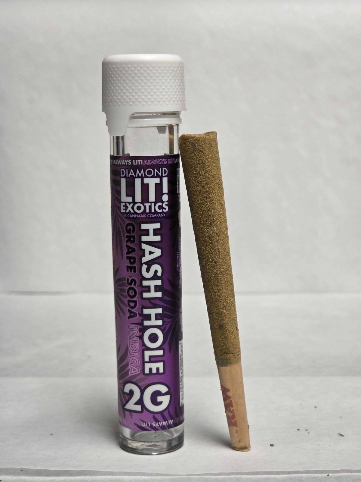 Diamond Lit! Exotics - Hash Hole 2g Pre-Roll: Grape Soda