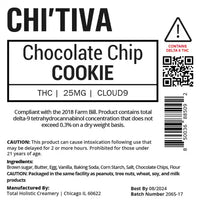 Chi'Tiva Chocolate Chip Cookies - Cloud 9 - 25 mg Hybrid THC