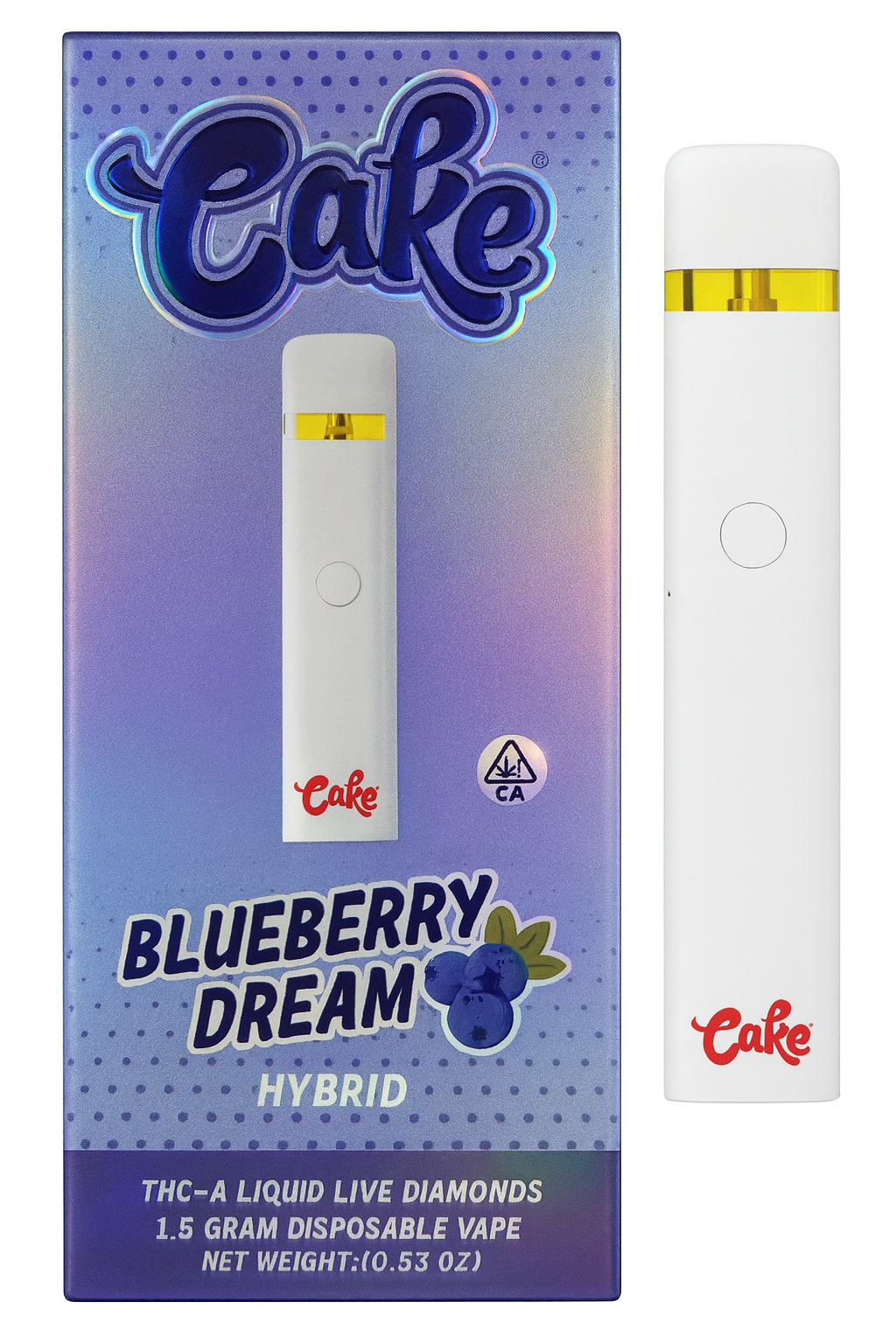 Cake THCa Liquid Live Diamonds 1.5g Disposable (Click for more)