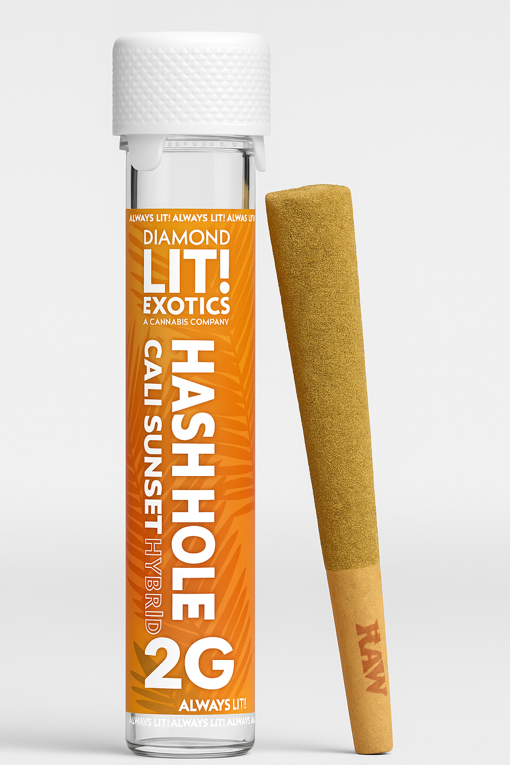Diamond Lit! Exotics – Hash Hole Coated 2g Pre-Roll Collection (Click for more)