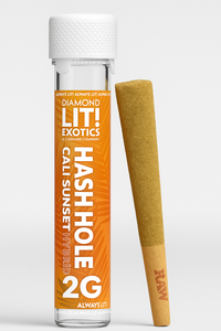 Diamond Lit! Exotics – Hash Hole Coated 2g Pre-Roll Collection (Click for more)