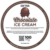 Chi'Tiva Ice Cream - Chocolate - 100mg Hybrid THC