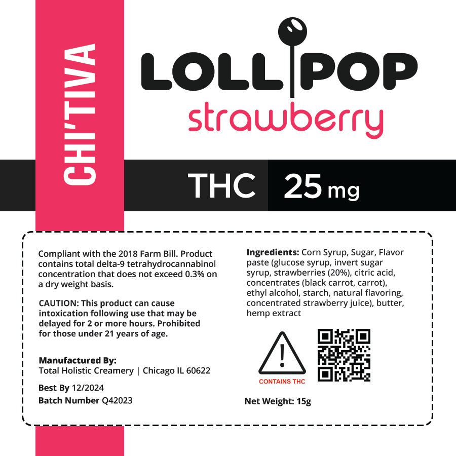 Chef's Lollipop - 25mg - Strawberry