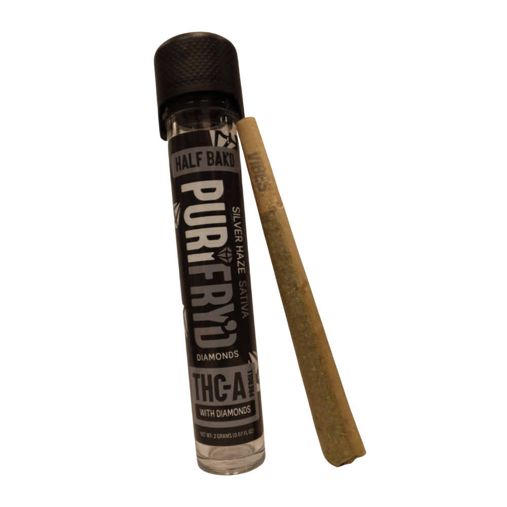 Half Bak'D - PuriFry'd THC-A 2g Pre-Roll: Silver Haze