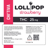 Chi'Tiva Chef's Lollipop - 25mg - Strawberry Hybrid THC