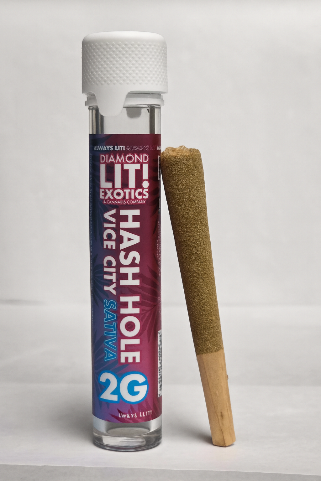 Diamond Lit! Exotics – Hash Hole Coated 2g Pre-Roll Collection (Click for more)